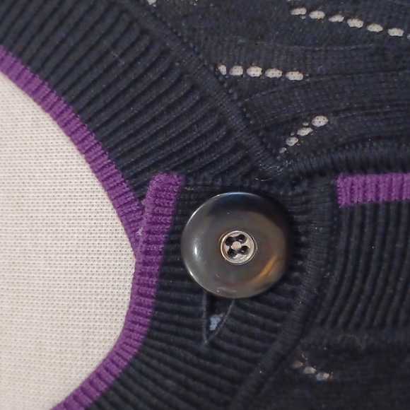 Mac & Jac Short Sleeve Long Line Cotton Lacy Cardigan- Sz. Sm - Picture 3 of 10